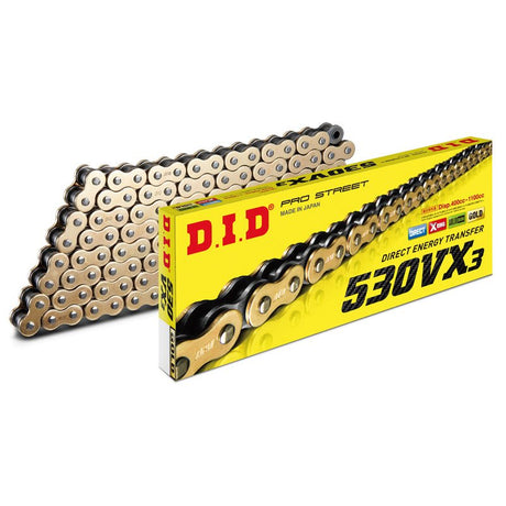 DID 530VX3 CHAIN 120L (GOLD) - DRIVEN Canada's Powersports 530VX3 - GB - 120LM530VX3G120ZB