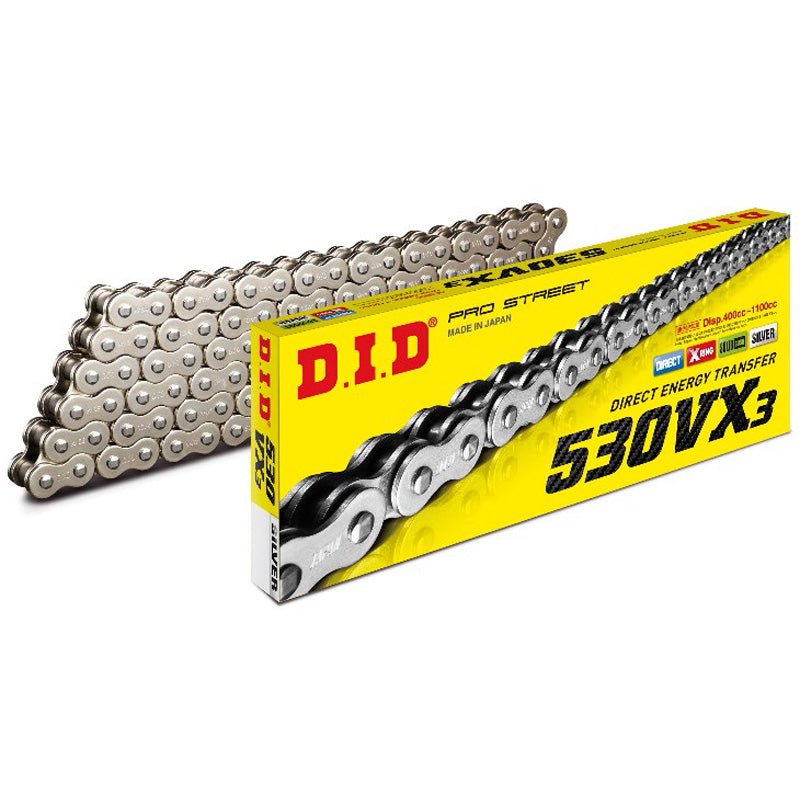 DID 530VX3 CHAIN 122L (SILVER) - DRIVEN Canada's Powersports 4525516462723M530VX3S122ZB