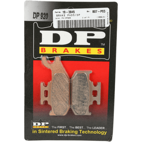 DP BRAKES DP920 STANDARD COMPOUND BRAKE PAD SET - DRIVEN Canada's Powersports 5060637512098DP920
