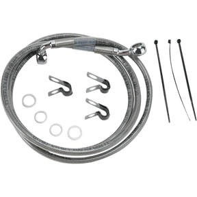 DRAG SPECIALTIES 00 - 07 FLST/F FRT S/S BRAKE LINE KIT +10 (660214 - 10) - DRIVEN Canada's Powersports 660214 - 10