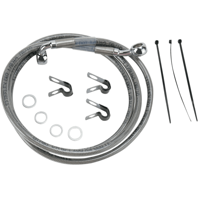 DRAG SPECIALTIES 00 - 07 FLST/F FRT S/S BRAKE LINE KIT +10 (660214 - 10) - DRIVEN Canada's Powersports 660214 - 10