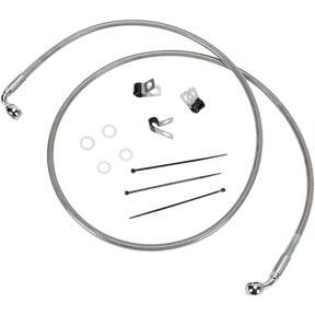 DRAG SPECIALTIES 00 - 07 FLST/F FRT S/S BRAKE LINE KIT +6 (660214 - 6) - DRIVEN Canada's Powersports 660214 - 6