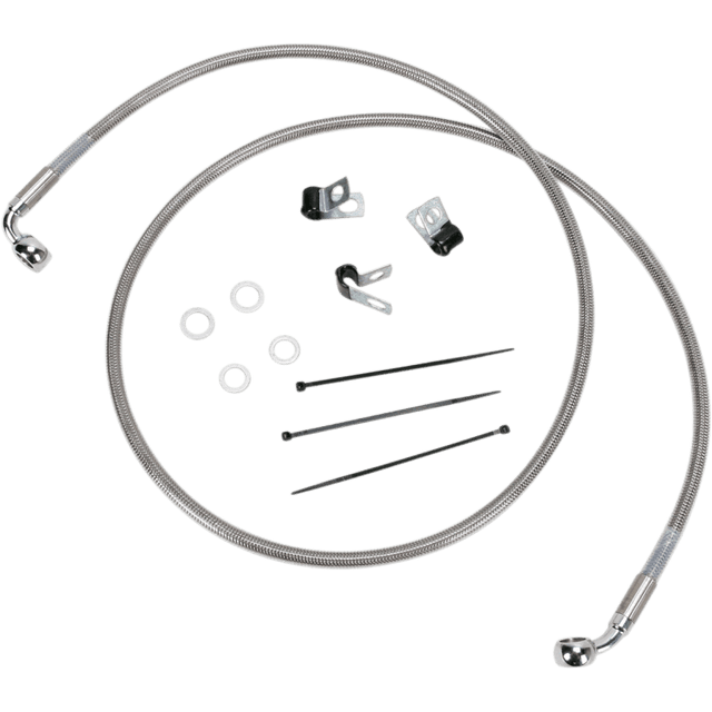 DRAG SPECIALTIES 00 - 07 FLST/F FRT S/S BRAKE LINE KIT +6 (660214 - 6) - DRIVEN Canada's Powersports 660214 - 6