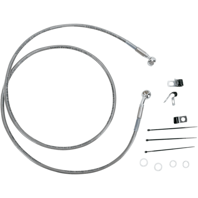 DRAG SPECIALTIES 00 - 07 FLST/F FRT S/S BRAKE LINE KIT +8 (660214 - 8) - DRIVEN Canada's Powersports 660214 - 8