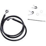 DRAG SPECIALTIES 04-10883C/1200C +4 FRT BRK LINE KIT Black Front - Driven Powersports