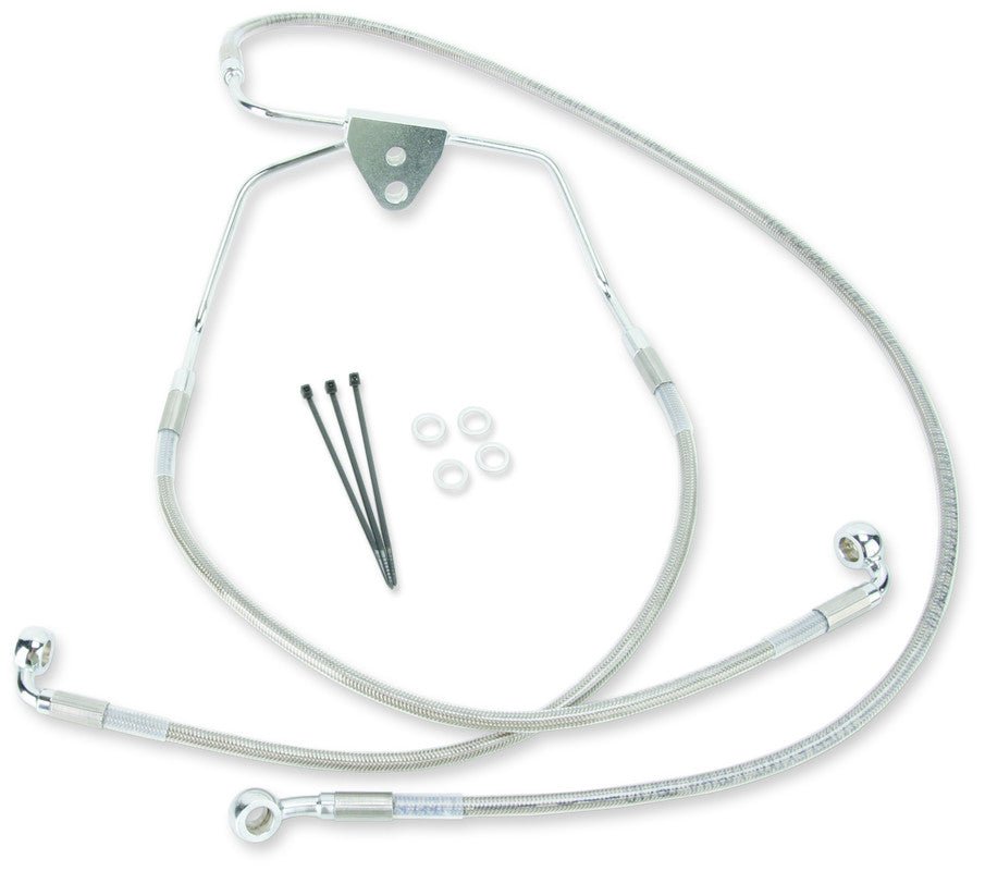 DRAG SPECIALTIES 08 - 13 FLHT FRT WO/ABS S/S BR/LINE +10 (620085 - 10) - DRIVEN Canada's Powersports 620085 - 10