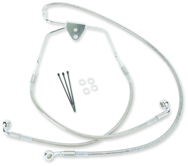 DRAG SPECIALTIES 08 - 13 FLHT FRT WO/ABS S/S BR/LINE +10 (620085 - 10) - DRIVEN Canada's Powersports 620085 - 10