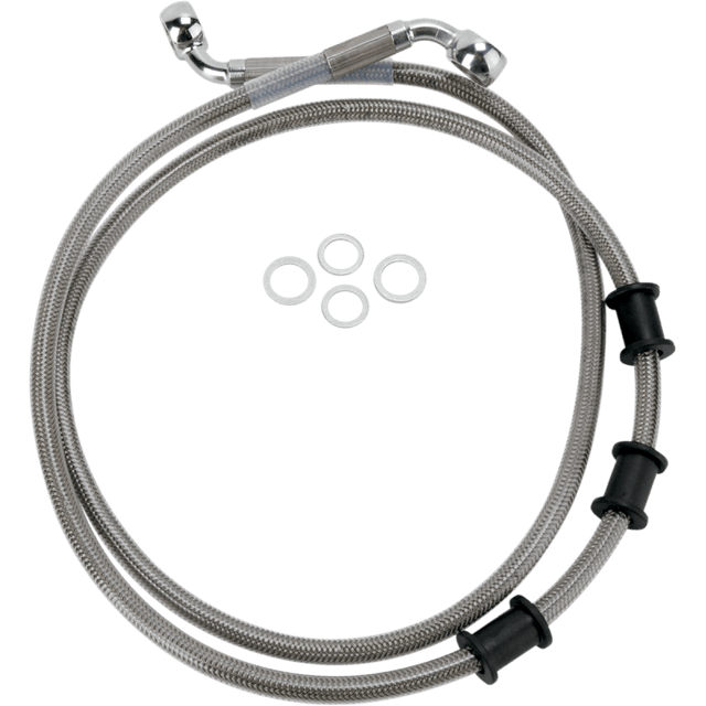 DRAG SPECIALTIES 08 - 14 FLSTN FRT S/S BRAKE LINE KIT +4 (680219 - 4) - DRIVEN Canada's Powersports 680219 - 4