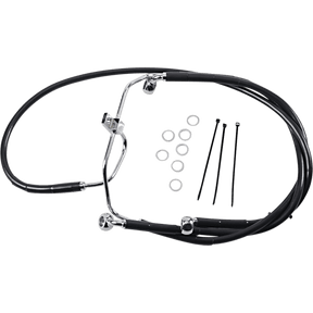 DRAG SPECIALTIES 08 - 17 FXDF FRT S/B BRAKE LINE KIT +10 (660325 - 10BLK) - DRIVEN Canada's Powersports 660325 - 10BLK