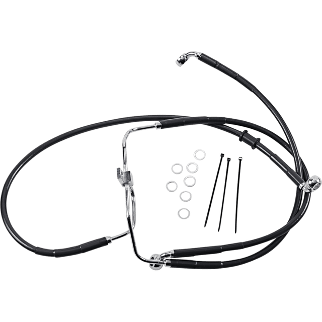 DRAG SPECIALTIES 08 - 17 FXDF FRT S/B BRAKE LINE KIT +6 (660325 - 6BLK) - DRIVEN Canada's Powersports 660325 - 6BLK