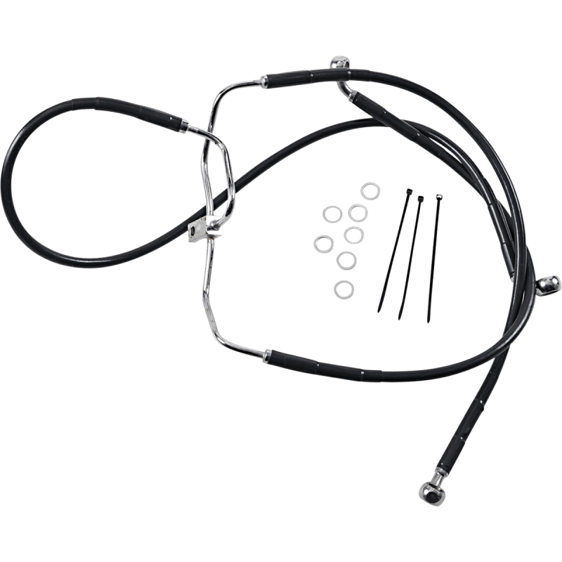 DRAG SPECIALTIES 08 - 17 FXDF FRT S/B BRAKE LINE KIT +8 (660325 - 8BLK) - DRIVEN Canada's Powersports 660325 - 8BLK