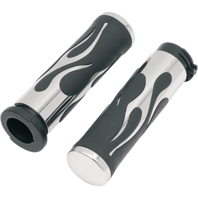 DRAG SPECIALTIES 08 - 19 FLHT FLAMED GRIPS (0630 - 0613) - DRIVEN Canada's Powersports 0630 - 0613