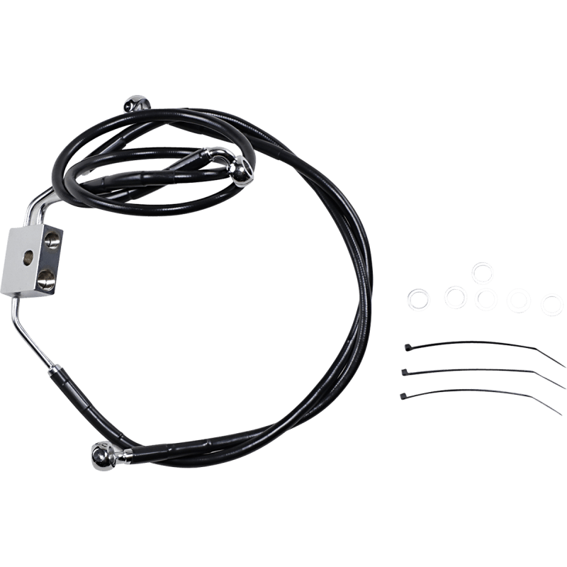 DRAG SPECIALTIES 12 - 17 FXDF FRT +10 BRK LINE W/ABS - DRIVEN Canada's Powersports 612137 - 10BLK