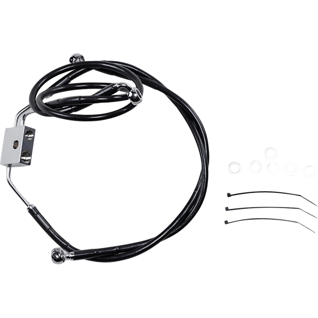 DRAG SPECIALTIES 12 - 17 FXDF FRT +10 BRK LINE W/ABS - DRIVEN Canada's Powersports 612137 - 10BLK