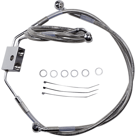 DRAG SPECIALTIES 12 - 17 FXDF FRT S/S +8 BRK LINE W/ABS (1741 - 3829) - DRIVEN Canada's Powersports 1741 - 3829