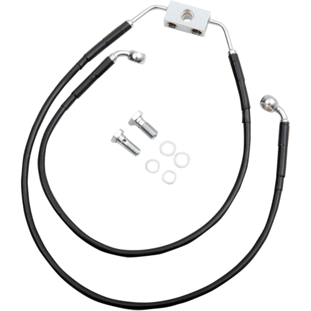DRAG SPECIALTIES 12 - 17 FXDWG FRT +8 BRK LINE W/ABS - DRIVEN Canada's Powersports 612138 - 8BLK
