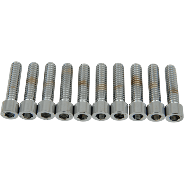 DRAG SPECIALTIES 1/4 - 20*1 ALLEN BOLTS (10) CY - CHROME SMOOTH (MPB181S) - DRIVEN Canada's Powersports 632393167727MPB181S
