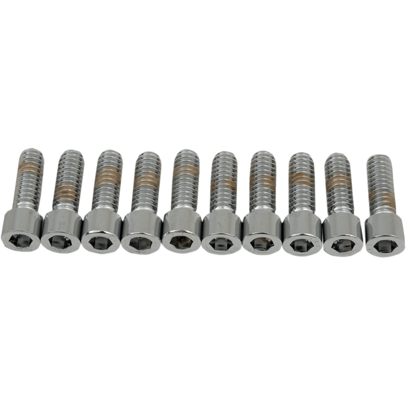 DRAG SPECIALTIES 1/4 - 20*3/4 SMTH ALLEN BOLTS (10) CY - CHROME (MPB179S) - DRIVEN Canada's Powersports 632393167604MPB179S