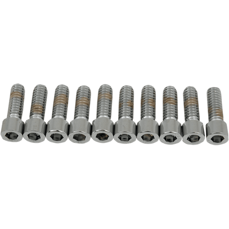 DRAG SPECIALTIES 1/4 - 20*3/4 SMTH ALLEN BOLTS (10) CY - CHROME (MPB179S) - DRIVEN Canada's Powersports 632393167604MPB179S