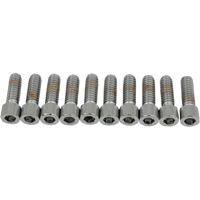 DRAG SPECIALTIES 1/4 - 20*3/4 SMTH ALLEN BOLTS (10) CY - CHROME (MPB179S) - DRIVEN Canada's Powersports 632393167604MPB179S