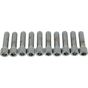 DRAG SPECIALTIES 1/4 - 20*7/8 SMTH ALLEN BOLTS (10) CY - CHROME (MPB180S) - DRIVEN Canada's Powersports 632393167666MPB180S