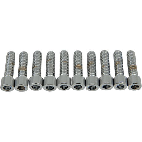 DRAG SPECIALTIES 1/4 - 20*7/8 SMTH ALLEN BOLTS (10) CY - CHROME (MPB180S) - DRIVEN Canada's Powersports 632393167666MPB180S