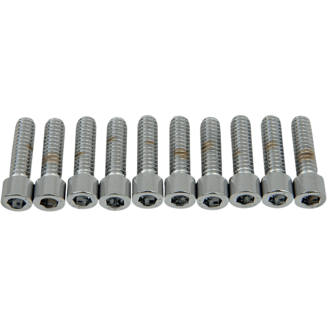 DRAG SPECIALTIES 1/4 - 20*7/8 SMTH ALLEN BOLTS (10) CY - CHROME (MPB180S) - DRIVEN Canada's Powersports 632393167666MPB180S