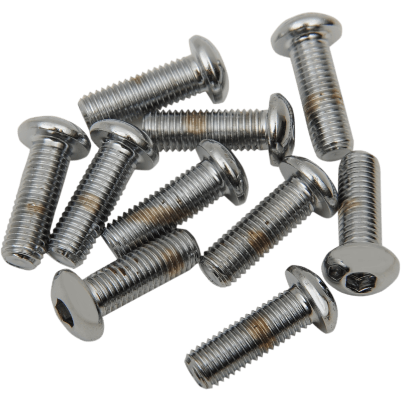 DRAG SPECIALTIES 1/4 - 28*3/4 BUTTON HD SCREW (10) CY - CHROME (MPB420) - DRIVEN Canada's Powersports 632393174060MPB420