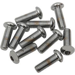 DRAG SPECIALTIES 1/4 - 28*3/4 BUTTON HD SCREW (10) CY - CHROME (MPB420) - DRIVEN Canada's Powersports 632393174060MPB420