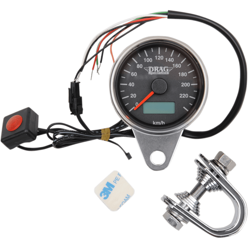 DRAG SPECIALTIES 2.37" MINI SPEEDO KM/H - DRIVEN Canada's Powersports 2210 - 0326