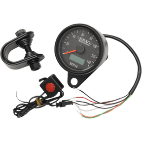 DRAG SPECIALTIES 2.4" ELEC SPEEDO W/TRIP/ODO BLK/FACE (2210 - 0257) - DRIVEN Canada's Powersports 2210 - 0257