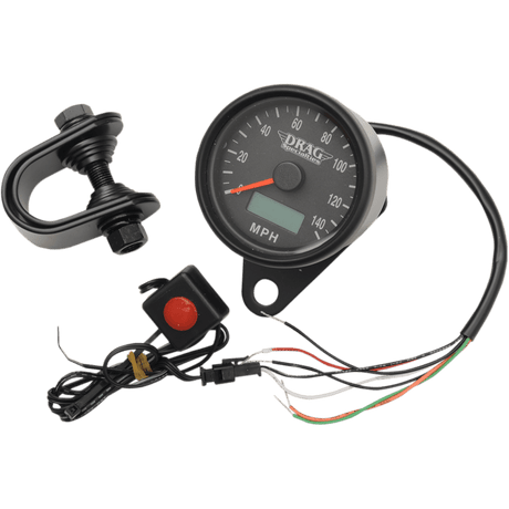 DRAG SPECIALTIES 2.4" ELEC SPEEDO W/TRIP/ODO BLK/FACE (2210 - 0257) - DRIVEN Canada's Powersports 2210 - 0257
