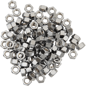 DRAG SPECIALTIES 5/16 - 18 HEX NUTS COARSE (100) CY - CHROME (MPB169) - DRIVEN Canada's Powersports 632393668880MPB169