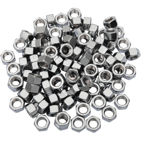 DRAG SPECIALTIES 5/16 - 24 FINE HEX NUTS (100) CY - CHROME - DRIVEN Canada's Powersports 632393668460MPB166