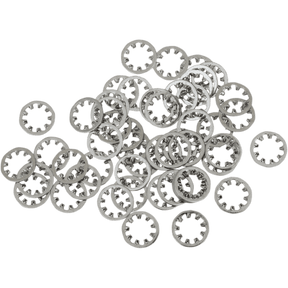DRAG SPECIALTIES 5/16" (50PK) CHROME INSIDE STAR WASHER (MPB458) - DRIVEN Canada's Powersports 632393174527MPB458