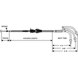 DRAG SPECIALTIES S/STEEL FL IDLE CABLE (5342800B) - DRIVEN Canada's Powersports 0651 - 01715342800B