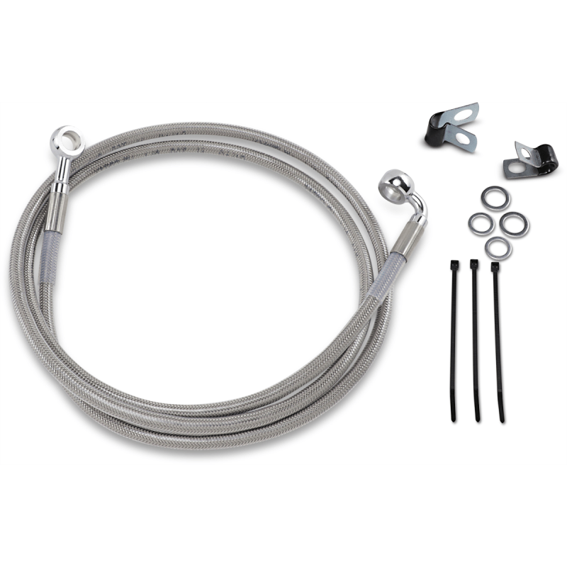 DRAG SPECIALTIES 84 - 98 FXST FRT S/S BRAKE LINE KIT +10 (640115 - 10) - DRIVEN Canada's Powersports 640115 - 10
