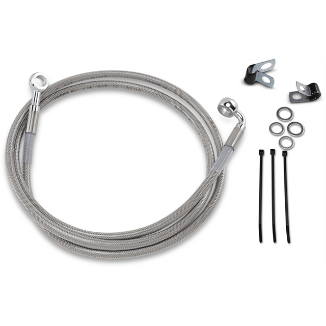 DRAG SPECIALTIES 84 - 98 FXST FRT S/S BRAKE LINE KIT +10 (640115 - 10) - DRIVEN Canada's Powersports 640115 - 10