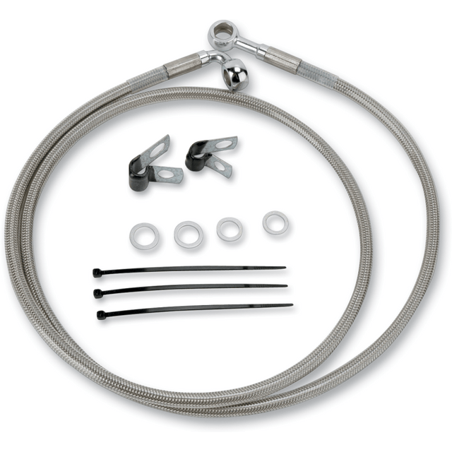 DRAG SPECIALTIES 84 - 98 FXST FRT S/S BRAKE LINE KIT +2 (640115 - 2) - DRIVEN Canada's Powersports 640115 - 2