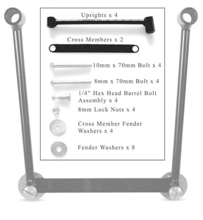 DRAG SPECIALTIES 84 - 99 FX/FLST S/BAG SUPPORTS (1 BOLT) PR (DS - 110848) - DRIVEN Canada's Powersports DS - 110848