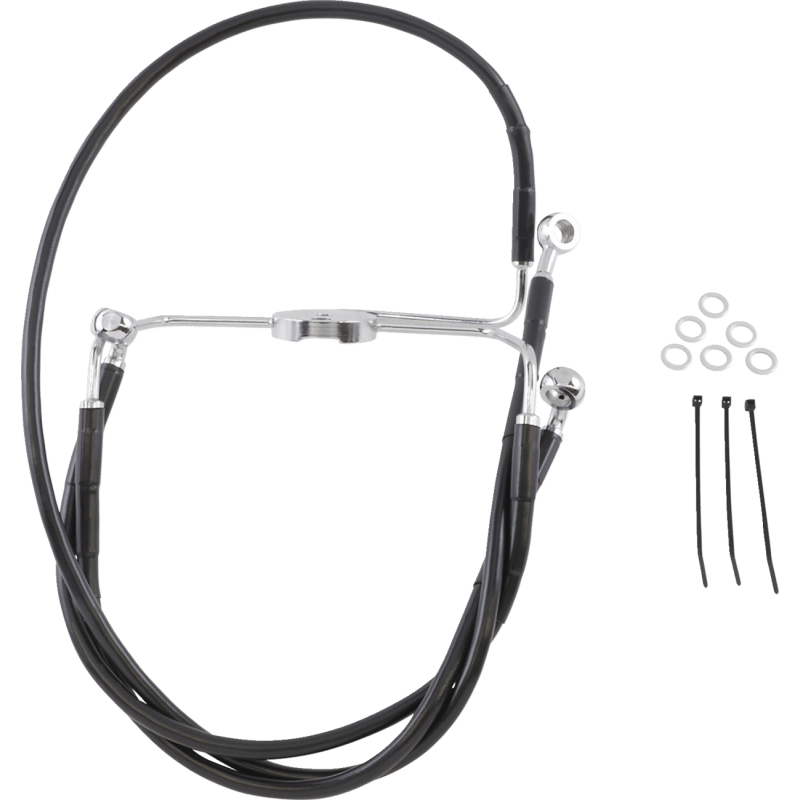 DRAG SPECIALTIES 94 - 07 FLHR +10 FRT BRK LINE KIT (644410 - 10BLK) - DRIVEN Canada's Powersports 644410 - 10BLK