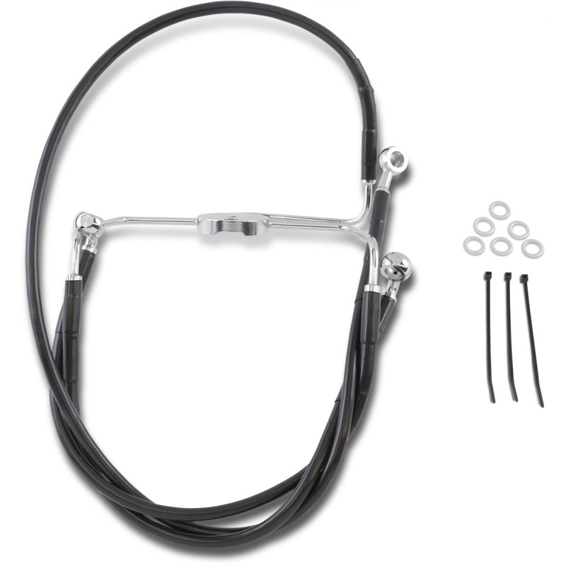 DRAG SPECIALTIES 94 - 07 FLHR +10 FRT BRK LINE KIT (644410 - 10BLK) - DRIVEN Canada's Powersports 644410 - 10BLK