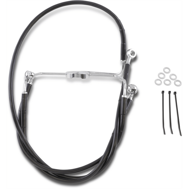 DRAG SPECIALTIES 94 - 07 FLHR +10 FRT BRK LINE KIT (644410 - 10BLK) - DRIVEN Canada's Powersports 644410 - 10BLK