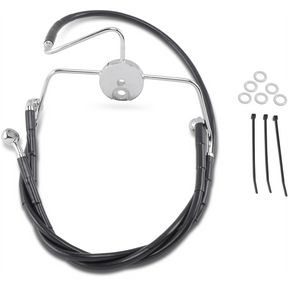 DRAG SPECIALTIES 94 - 07 FLHR +4BLK FRT BRK LINE KIT (644410 - 4BLK) - DRIVEN Canada's Powersports 644410 - 4BLK