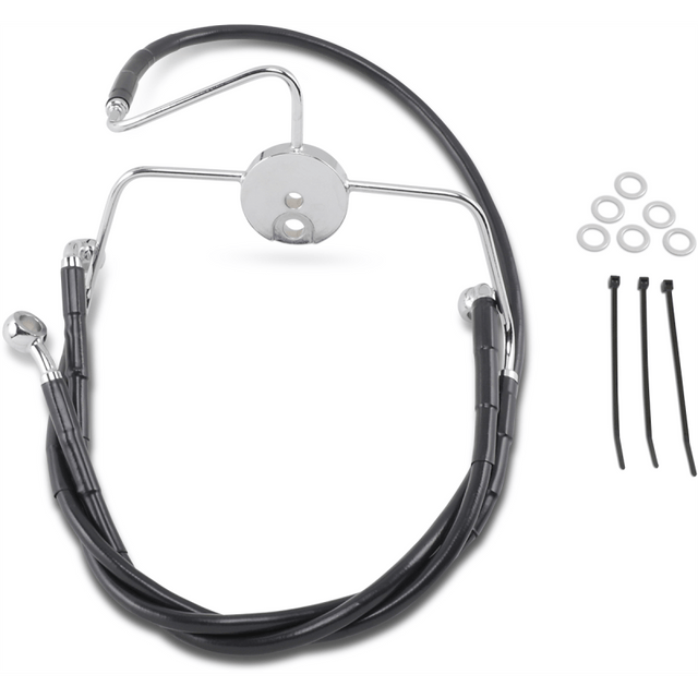 DRAG SPECIALTIES 94 - 07 FLHR +4BLK FRT BRK LINE KIT (644410 - 4BLK) - DRIVEN Canada's Powersports 644410 - 4BLK