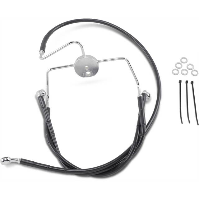 DRAG SPECIALTIES 94 - 07 FLHR +6BLK FRT BRK LINE KIT (644410 - 6BLK) - DRIVEN Canada's Powersports 644410 - 6BLK