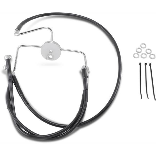 DRAG SPECIALTIES 94 - 07 FLHR +8BLK FRT BRK LINE KIT (644410 - 8BLK) - DRIVEN Canada's Powersports 644410 - 8BLK