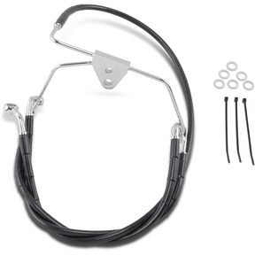 DRAG SPECIALTIES 96 - 07 FLHT/X +4BLK FRT BRK LINE KIT (660411 - 4BLK) - DRIVEN Canada's Powersports 660411 - 4BLK