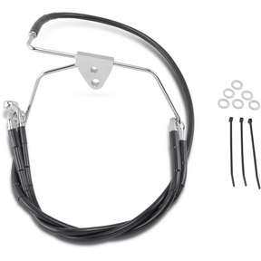 DRAG SPECIALTIES 96 - 07 FLHT/X +6BLK FRT BRK LINE KIT (660411 - 6BLK) - DRIVEN Canada's Powersports 660411 - 6BLK