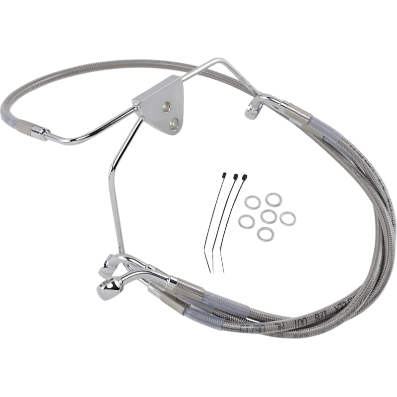 DRAG SPECIALTIES 96-07 FLHT/X FRT S/S BRAKE LINE KIT +4 Front - Driven Powersports